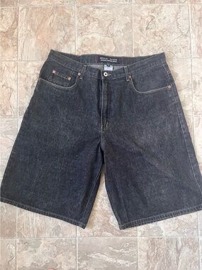 Guess Men's Dark Gray Relaxed Denim Shorts